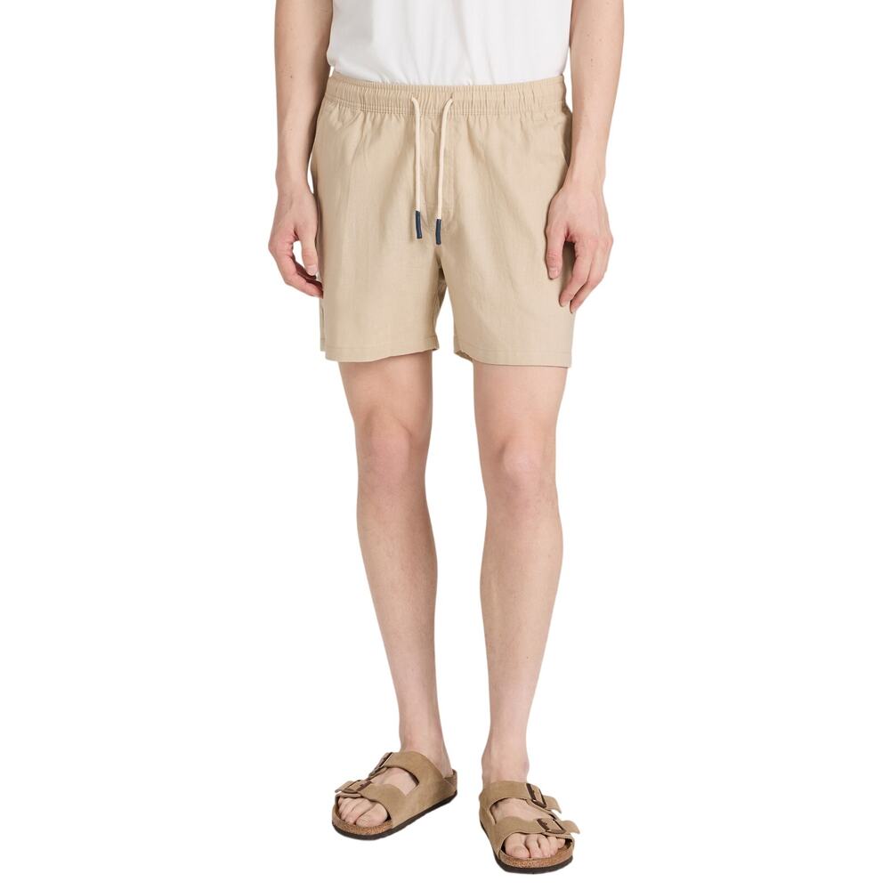 Oas Relaxed Beige Linen Shorts Size M